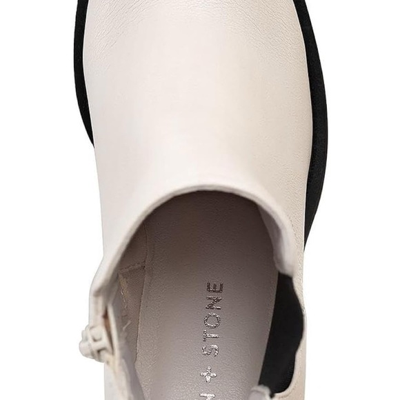 Sun + Stone Womens Morghan B/W Faux Suede Round Toe Ankle Boots Shoes NWT Sz 10 - Picture 3 of 5